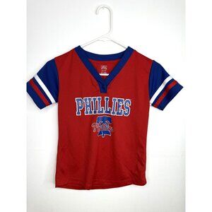 Philadelphia Phillies Henley Team Athletic Shirt - Size M(7/8)
